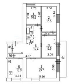 Купить квартиру г Москва, 1-й Самотёчный пер, д 12 стр 1 56000000 рублей