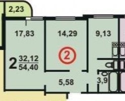 Купить квартиру г Москва, ул Лукинская, д 11 14390000 рублей