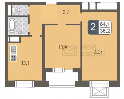 Купить квартиру г Москва, Береговой пр-д, д 1Б 19190000 рублей