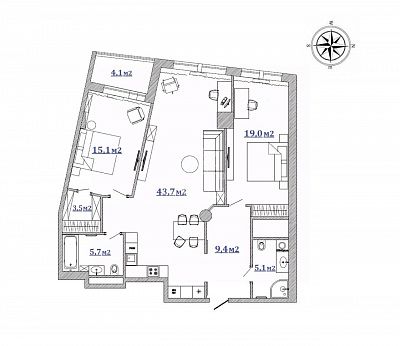 Купить квартиру г Москва, Карамышевская наб, д 2А 46000000 рублей