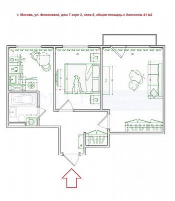 Купить квартиру г Москва, ул Фомичёвой, д 7 к 2 14150000 рублей