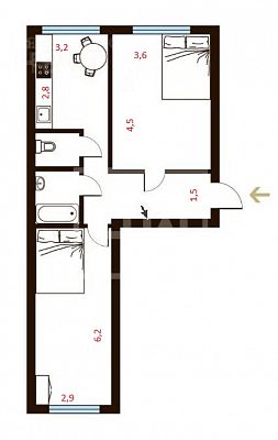 Купить квартиру г Москва, Фрунзенская наб, д 50 36000000 рублей