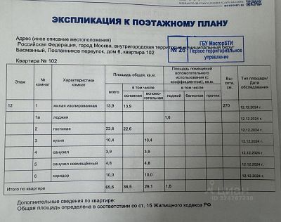 Купить квартиру г Москва, Посланников пер, д 6 36500000 рублей