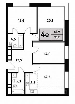Купить квартиру г Москва, ул Фестивальная, д 15 к 6 43990000 рублей