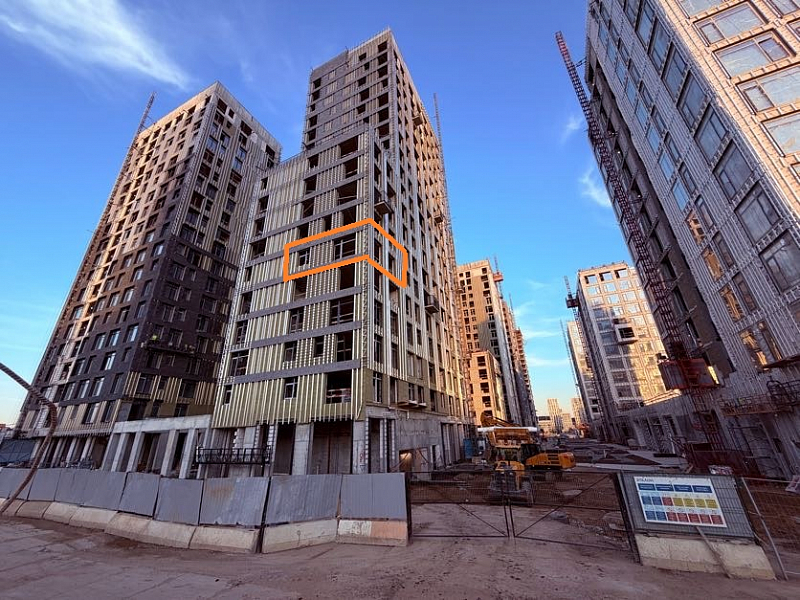 2-комн. квартира, 55.3 м², этаж 6/19