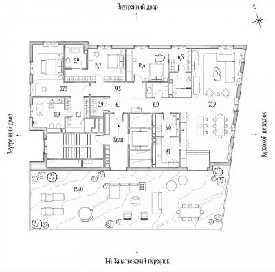 Купить квартиру г Москва, Курсовой пер, д 12/5 стр 7 754656000 рублей