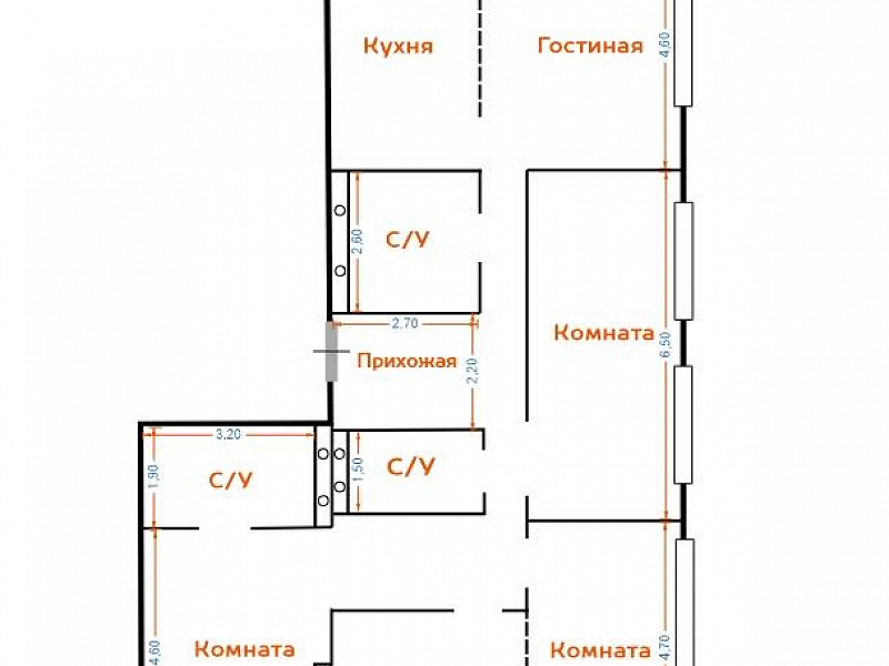 4-комн. квартира, 119 м², этаж 10/10