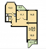 Купить квартиру г Москва, Черноморский б-р, д 10 к 1 24500000 рублей