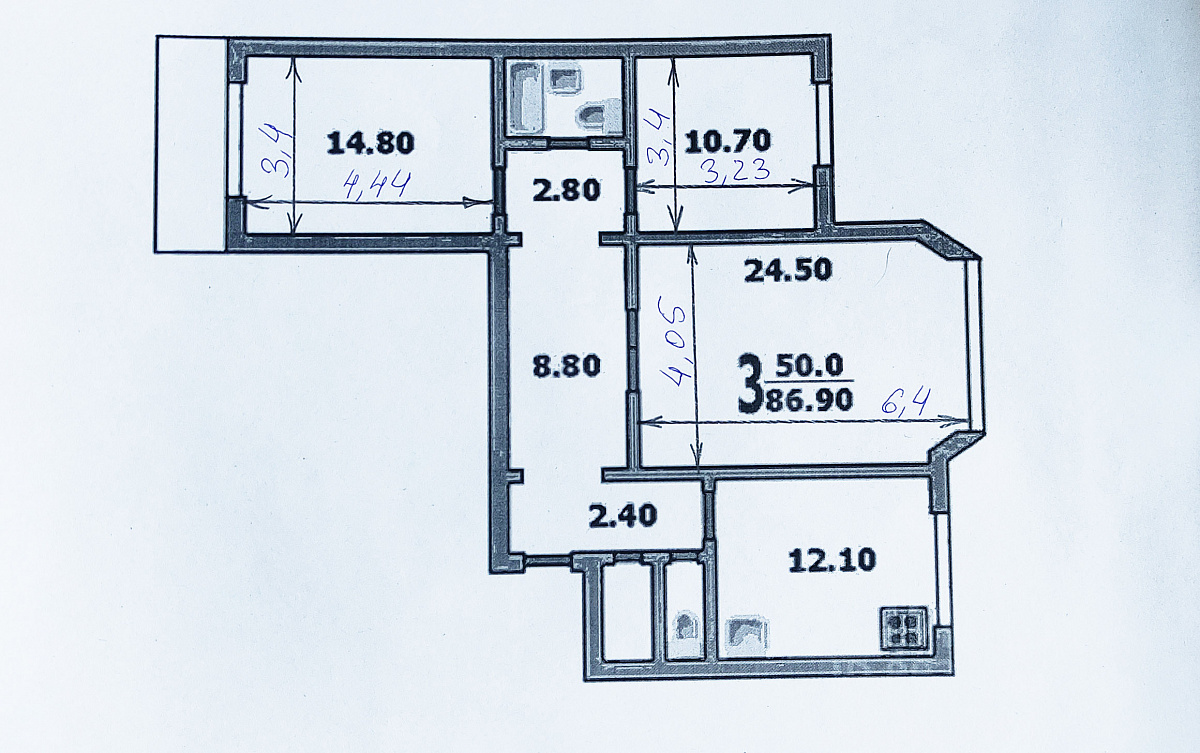 Продажа трехкомнатной квартиры 87 м² ул. Барышиха, д. 33к1, Москва, м.  Пятницкое шоссе. Пока другие рекламируют — Vysotsky Estate продаёт!